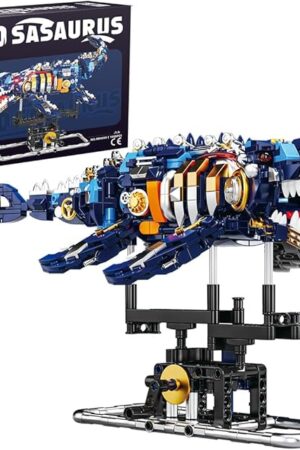 The RiceBlock Sea Dinosaur Crossing Ocean World Building Set, Mosasaurus Dinosaur Toys for Kids and Adults, A Toys Sets for Boys Age 8-12, 785 Pieces