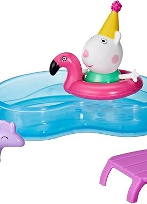 The Peppa Pig Peppa’s Pool Party Playset with 2 Figures and 4 Accessories, Preschool Toys, Kids Gifts, Ages 3+