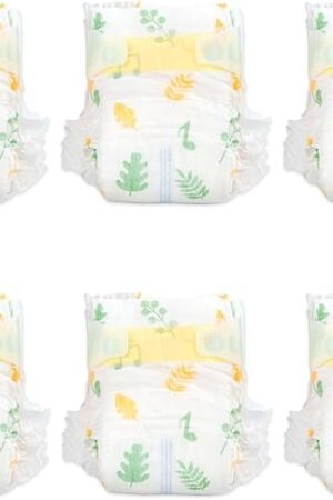 The Reborn Baby Doll Clothes 6 Pieces Diapers for 17-22 inch Reborn Dolls Clothing Newborn Baby Reusable Diaper Bag (Plant)