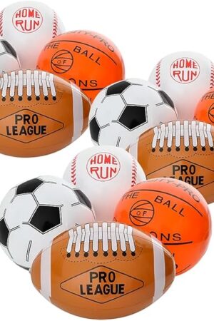 The Rhode Island Novelty 16 Inch Sports Ball Inflates, One Dozen Assorted