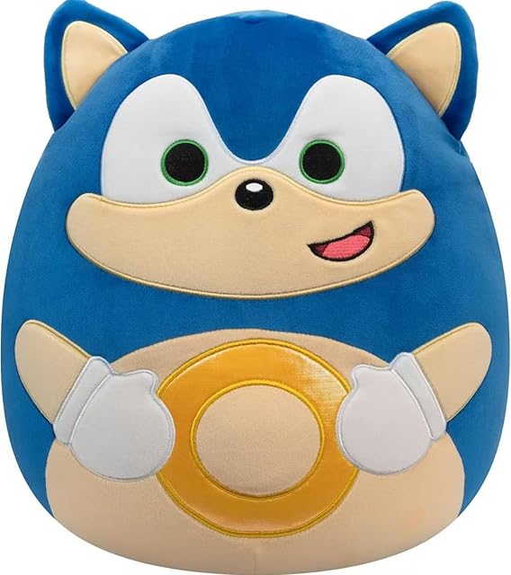 The Squishmallows 2025 Original 8 Inch Sonic The Hedgehog Squad Plush - Collectible Soft & Squishy Mini Stuffed Animal Toy - Add to Your Squad - Gift for Kids, Girls & Boys (Sonic)