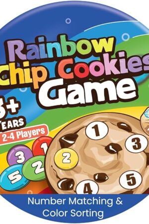 The Pidoko Kids Matching Games for Toddlers Ages 3+ | Rainbow Chip Cookies - Numbers and Colors Sorting, Preschool Board Game