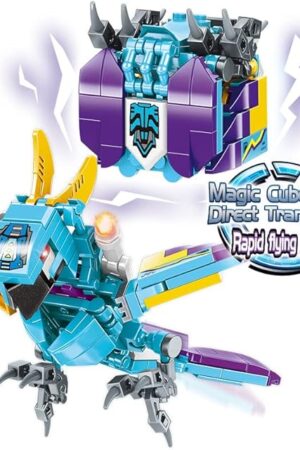 The QMAN Building Blocks STEM Toy for Kids Age 6+ Magic Cube Bricks Transform Animal Toys to Build Educational Learning Creative Building Kit Gift Toy for Boys and Girls, 130 Pieces (Parrot Model)