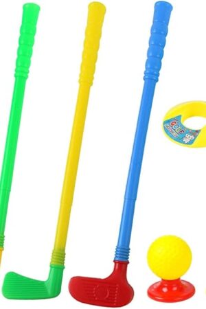 The Plastic Golf Clubs, Educational Golf Toys Sets for Toddlers Kids, Outdoor Indoor Sports Golf Game Toys for Boys Girls, Sturdy & Multi-Colored