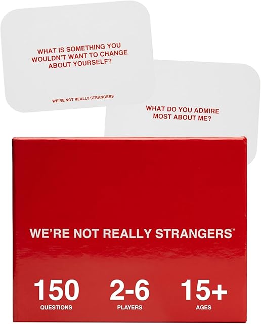 The WE'RE NOT REALLY STRANGERS Card Game - 150 Conversation Cards for Couples, Friends, and Strangers - Icebreakers for Game and Date Nights, & Parties - Games for Adults and Teens, Ages 15+, 2-6 Players