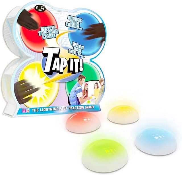 The Fotorama Tap It Wireless Ultra High-Tech Pod , 4 Fun Games in One, Develop Hand-Eye Coordination, Agility, and Memory, Up to 8 Players, for Ages 6 and Up , White