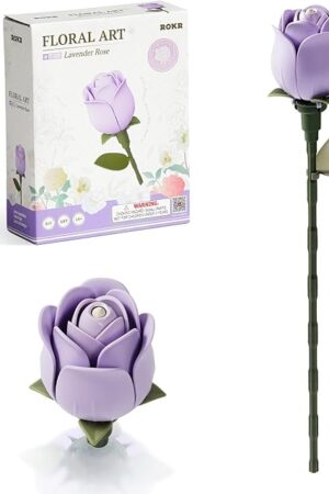 The ROKR 3D Flower Puzzles for Adults, DIY Flower Bouquets Building Block Set Toys, Floral Art Model Kit Crafts Kits to Build, Botanical Collection Gifts for Adults Women Teens 14+