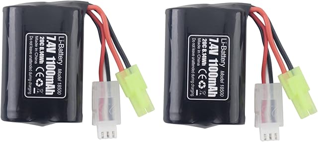 The Fytoo 2PCS 7.4V 1100mAh Lithium Battery for H102 TX121 High Speed RC Boat Outdoor Water Electric RC Toy Rowing Spare Parts