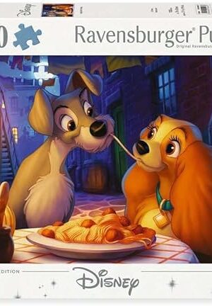 The Ravensburger Disney Lady and The Tramp 1000 Piece Jigsaw Puzzle for Adults - 12000003 - Handcrafted Tooling, Made in Germany, Every Piece Fits Together Perfectly
