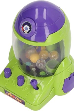 The Portable Mini Space Rocket Claw Machine for Children, Colorful Tabletop Game Machine for Kids Interactive Play