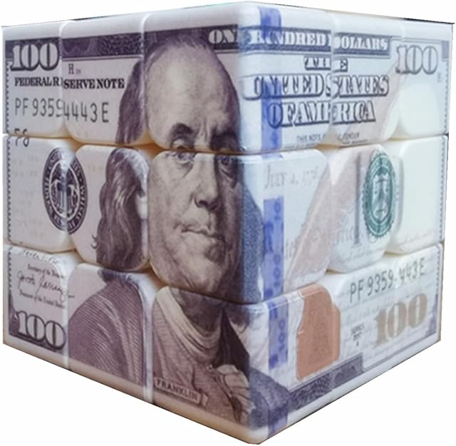 The Cuberspeed Hundred Dollar Cube 3x3 Magic Cube US Dollar Bill Speed Cube Puzzle Toy