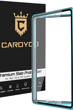 The PSA Slab Case, CARDYOO Premium PSA Slab Protector, Metal Graded Card Case, UV Resistant Glass (Blue, 35PT)