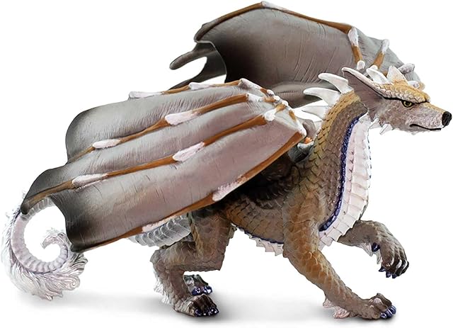 The Safari Ltd. Wolf Dragon Figurine – Detailed 8″ Plastic Model Figure – Fun Fantasy Play Toy for Boys, Girls & Kids Ages 4+ - Sextoyzone