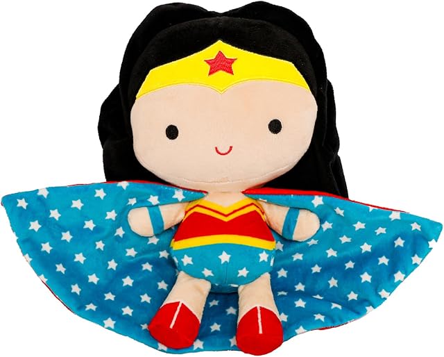 The KIDS PREFERRED DC Comics Wonder Woman Soft Huggable Stuffed Animal Cute Plush Toy for Toddler Boys and Girls, Gift for Kids, 11.5 inches