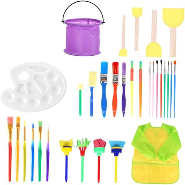 The Uonlytech 1set Boys and Girls Painting Tool Art Supplies Sponge Brushes for Creative Crafts and Unique Designs for Boy Girl Art Projects and Activities