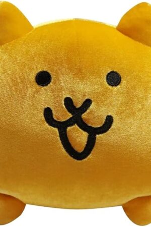 The PONOS Official The Battle Cats Plush - Gold Cat Plushie - 12 Inch Collectible Battle Cats Soft Stuffed Animal