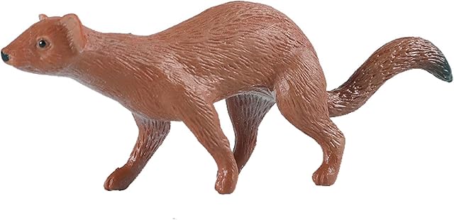 The Animal Figurines, Realistic Weasel Fairy Garden Accessories, Learning Toys for Christmas Birthday Cake Topper Gift for Boys and Girls