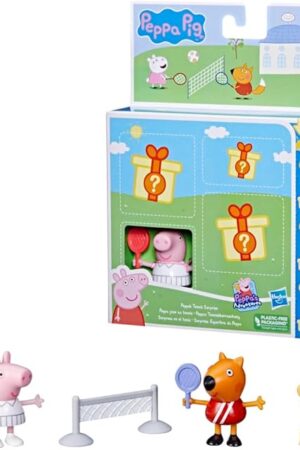 The Peppa Pig Peppa’s Adventures Peppa’s Tennis Surprise Figure and Accessory Set, Preschool Toy for Kids Ages 3 and Up