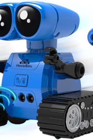The Robot Toys, Rechargeable RC Robots for Kids, Remote Control Robot Toy with Gesture Sensing, LED Eyes, Flexible Head & Arms, Dance Moves and Music for 4 5 6 7 8 Years Old Boys Girls, Blue