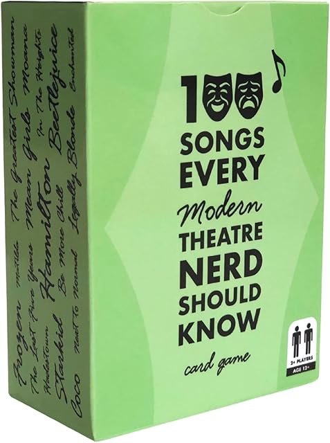 The spinningrock, 100 Songs Every Theatre Nerd Should Know - Ultimate Musical Theatre Card Game - Modern Deck