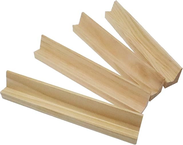 The Wooden Domino Trays Set of 4,Wood Domino Racks, Domino Holders for Domino Tiles (Domino Trays)