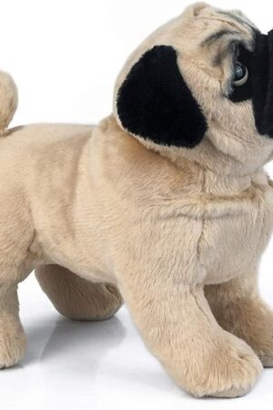 The RoseAuroma 12 inches Brown Pug Dog Plush Doll Stuffed Animals Toy Plush Dog