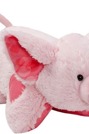 The Pillow Pets Sweet Scented Bubble Gum Piggy, Stuffed Animal Pig Plush Toy, Pink