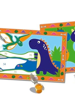 The Ravensburger Land of The Dinosaurs Paint by Numbers Kit for Kids - 23554 - Painting Arts and Crafts for Ages 5 and Up