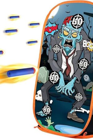 The Quanquer Shooting Games Targets Compatible with Toy Foam Blaster Balls Popper, Ideal Festival Birthday Toys for Boys Indoor Outdoor Backyard Kids Shooting Practice