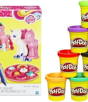 The Play-Doh My Little Pony Make 'N Style Ponies Playset, Brown & Modeling Compound 10-Pack Case of Colors, Non-Toxic, Assorted, 2 oz. Cans, Ages 2 and up, Multicolor (Amazon Exclusive)