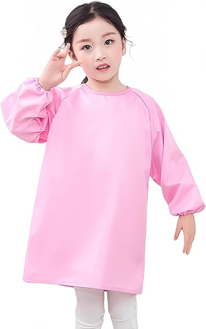 The Kids Art Smocks Waterproof Painting Apron, Long Sleeves Crafting Artist Smock for Toddlers 3-10 Years