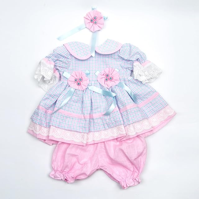 The Reborn Baby Doll Clothes 22 inches Girl Newborn 20-23" Lifelike Reborn Dolls Matching Clothing Accessories Outfit 3 pcs Set