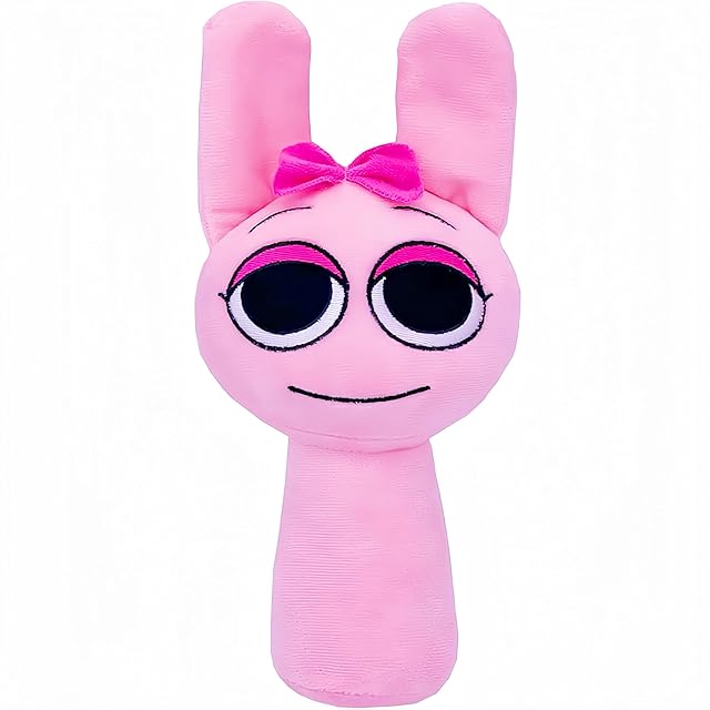 The XYG® Sprunki Game Plush, Sprunki Toys Plush, Soft Stuffed Animal Pillow Doll Christmas Birthday Gifts Figure Plushies Birthday for Fans Kids Adult(10" Pink)