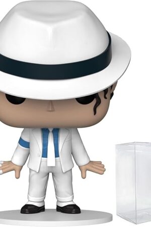 The POP Rocks: Michael Jackson - (Lean) Smooth Criminal Funko Vinyl Figure (Bundled with Compatible Box Protector Case), Multicolored, 3.75 inches
