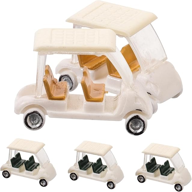 The 5pcs Cart Models Toy Golf Carts for Boys and Girls for Outdoor Table Decoration Safe Vehicle Models for Fun and Imagination