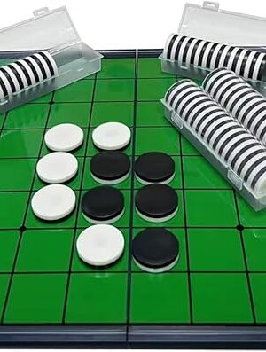 The Reversi,Strategy Classic Family Board Game 2-Player Reversi Brain Teaser STEM Math Skills,Folding Magnetic Board and Pieces for Home and Travel
