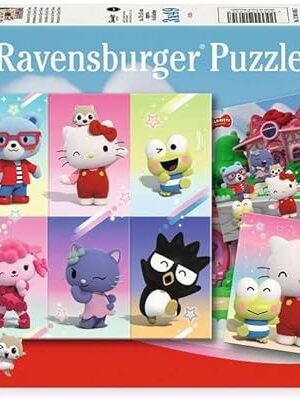 The Ravensburger Children's Puzzle 12001035 - Abenteuer in Cherry Town - 3x49 Teile Hello Kitty Puzzle for Children from 5 Years, White
