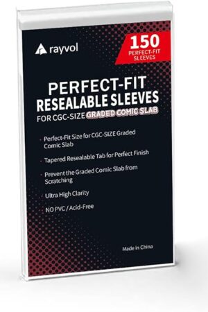 The Rayvol Resealable Bags for Graded Comics CGC & CBCS - 9'' x 14'' (150 Count)