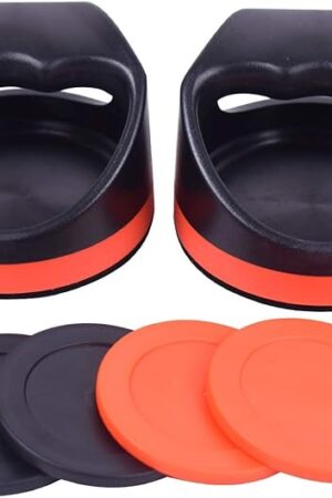 The Plastic Air Hockey Strikers/Pushers, 2 PCS 4" Plastic Air Hockey Pushers and 4 PCS 2.75" Pucks Replacement for Game Tables Goalies Equipment Accessories