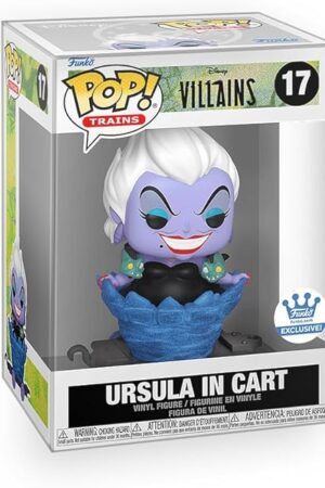 The Pop Villains - Ursula in Cart Train Collection Exclusive Vinyl Figure Included with Box Protector Compatible for Funko