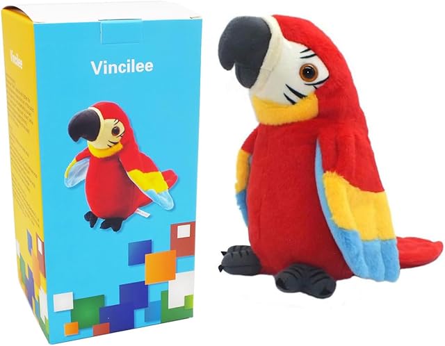 The Vincilee Talking Parrot No Matter What You Say Will Repeat What You Say Funny Learning Good Helper Bring You Happiness Parrot Toys Speaking Parrot Multifunctional Electric Plush
