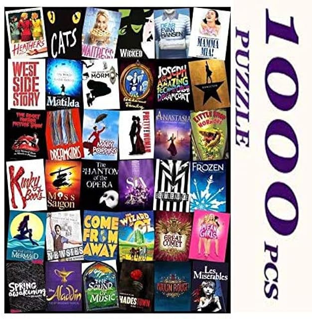 The 1000 Pieces of Jigsaw Puzzles Custom Broadway Musical Theater Jigsaw Puzzle for Adults and Teens Over 12 Years Old Large Size Ideal Relaxation Decompression Meditation Gift 27.6x19.7 Inches