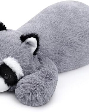 The Raccoon Plush, 23in Weighted Raccoon Stuffed Animals, Cute Plush Toys Realistic Raccoons Body Pillow Hug Sleeping Fluffy Animal Toys for Kids, Bed Decor Plushie Doll Birthday Gift
