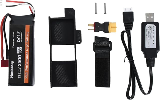 The 11.1V 3500mAh 30C LiPo Battery with T Plug and XT60 Plug for RC Car RC Vehicles Boat Drone Compatible with H16GT H16DR H16BM H16 RC Truck