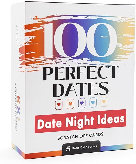 The 100 Date Night Ideas Scratch-Off Cards: Fun & Romantic Game for Couples | Special Anniversary Surprise for Him, Her, Boyfriend, Girlfriend, Wife, or Husband | 5 Categories for Relationship Building!