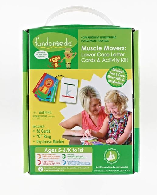 The Muscle Movers Lower Case Letter Cards and Activity Kit, Ages 5-6/K to First Grade (15282)