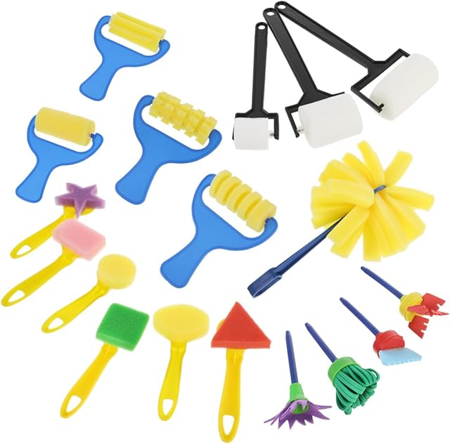 The Kisangel Boy Girl Painting Kit with Sponge Brushes Art Supplies for Early Learning Creative Drawing and Craft Activities for Boys and Girls