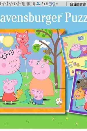 The RAVENSBURGER Puzzle Ravensburger 05579 Family and Friends 3 x 49 Pieces Peppa Pig Puzzle for Children from 5 Years