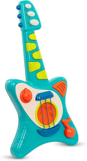 The Battat – Toy Guitar For Toddlers, Kids, Children –With Songbook – Acoustic, Electric, And Song Modes – Lil' Rocker – 2+ Years