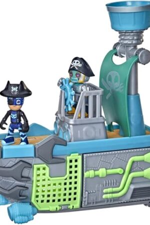 The PJ Masks Sky Pirate Battleship Preschool Toy, Vehicle Playset with 2 Action Figures, Projectile Launchers, and More for Ages 3 and Up